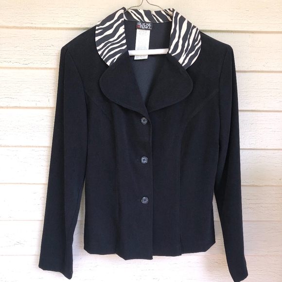 HELENE BLAKE black cute jacket/vented jacket - Picture 3 of 5